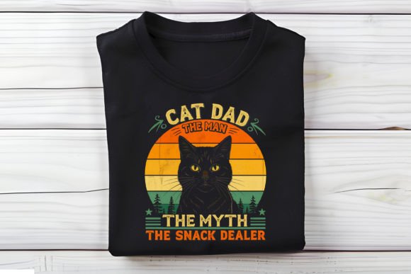 Cat Dad the Myth T-Shirt Design
