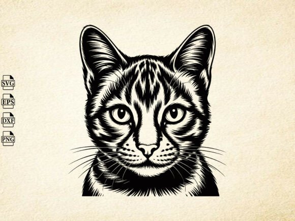 Cat Head SVG: Peeking Kittens for Real Embroidery Projects