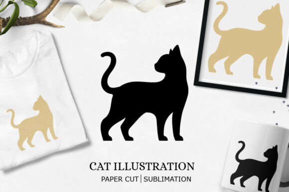 Cat Paper SVG Cat Silhouette