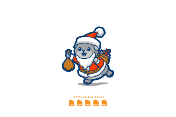 Cat Santa Claus Costume Mascot