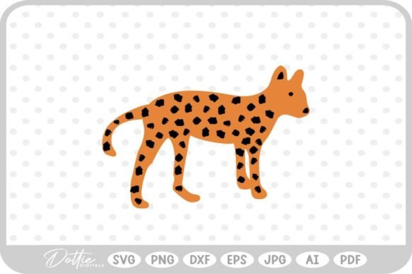 Cheetah Big Cat SVG PNG DXF