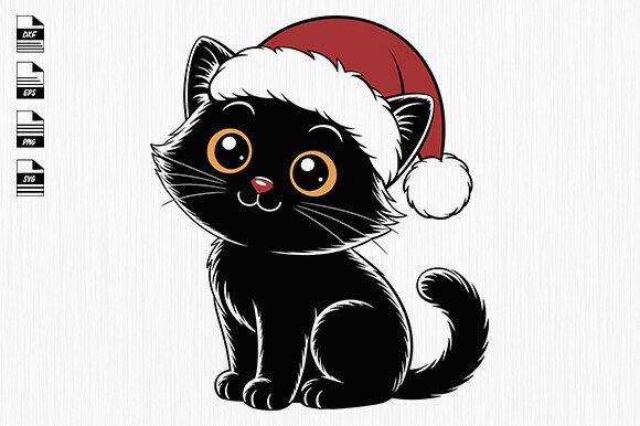 Christmas Cat Svg, Cat Lover Christmas
