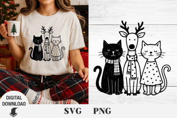 Christmas Cat Svg, Christmas Svg, Fanny