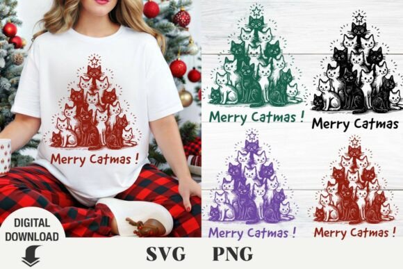 Christmas Svg, Cute Cat Svg, Christmas