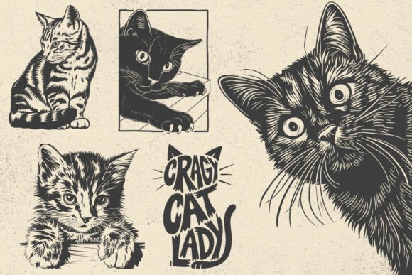Cute Cat SVG Bundles for Cricut