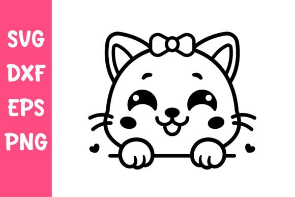 Cute Cat SVG Kitty Face Cut File