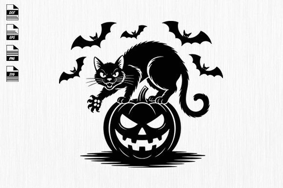 Halloween Black Cat SVG