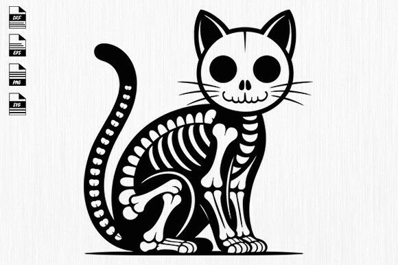 Halloween Cat SVG: Skeleton Cat Review