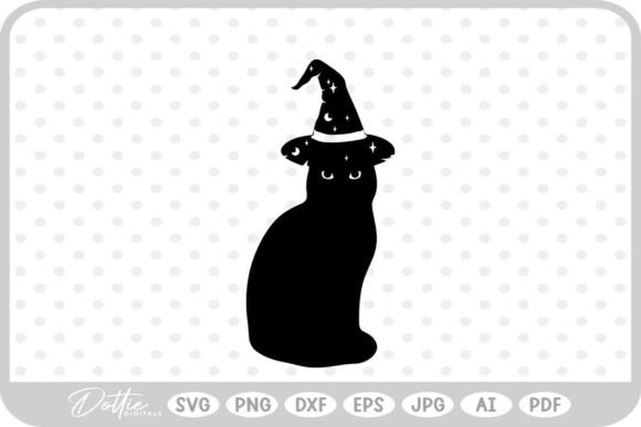 Halloween Witches Cat SVG PNG