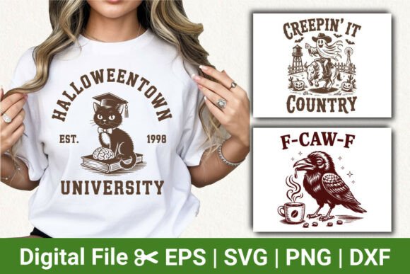 Halloweentown University Cat SVG Design