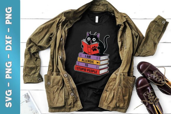 I Am Allergic to Stupid Crazy Cat SVG