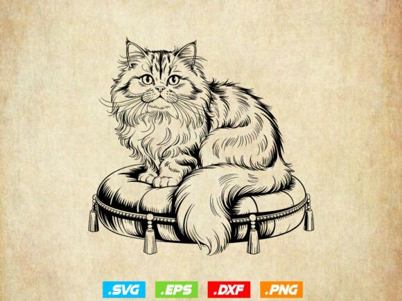 Persian Cat SVG & Clipart SVG Review