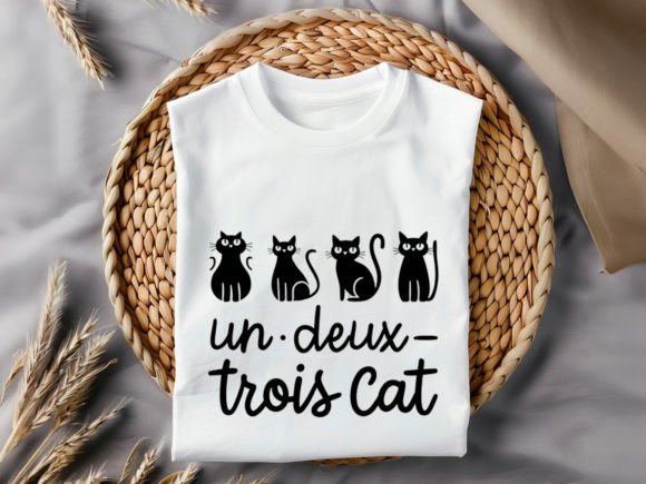 Un Deux Trois Cat T-Shirt Design