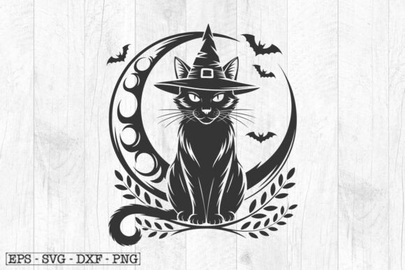 Witch Cat SVG: Spooky Charm, Real Embroidery Smarts
